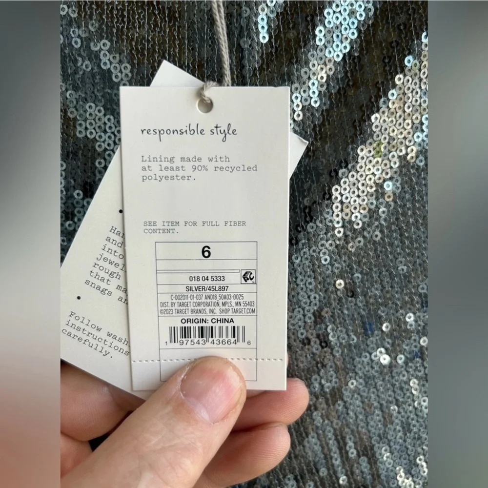 A New Day | Wide leg sequin pants NWT | women’s size 6 - Picture 3 of 6